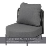 Sleak Outdoor Patio Seating Set 2 Chairs and 1 Table Set (Dark Grey) - Image 4