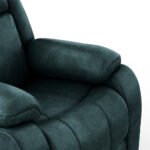 Avalon Rocking & Rotating Midnight Blue Single Seater Suede Fabric Recliner - Image 11