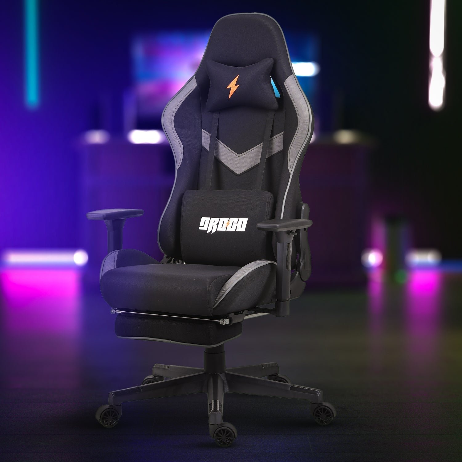 13 Drogo Evolved Series Ergonomic Gaming Chair With Head & Massager Lumbar Support Pillow - Image 1