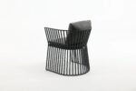 Alba Outdoor Patio Dining Set 4 Chairs and 1 Table (Grey) - Image 4