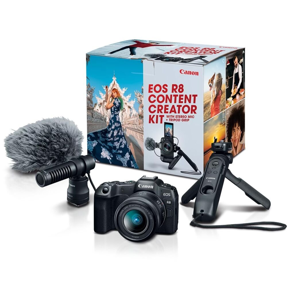 1687380614_1773615 Canon EOS R8 Mirrorless Camera Content Creator Kit - Image 1