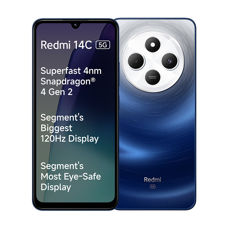 1_1e131b34-1ede-4eb5-a07a-7d5378929a26 Redmi 14C 5g | 4GB+128GB | Starlight Blue - Image 1
