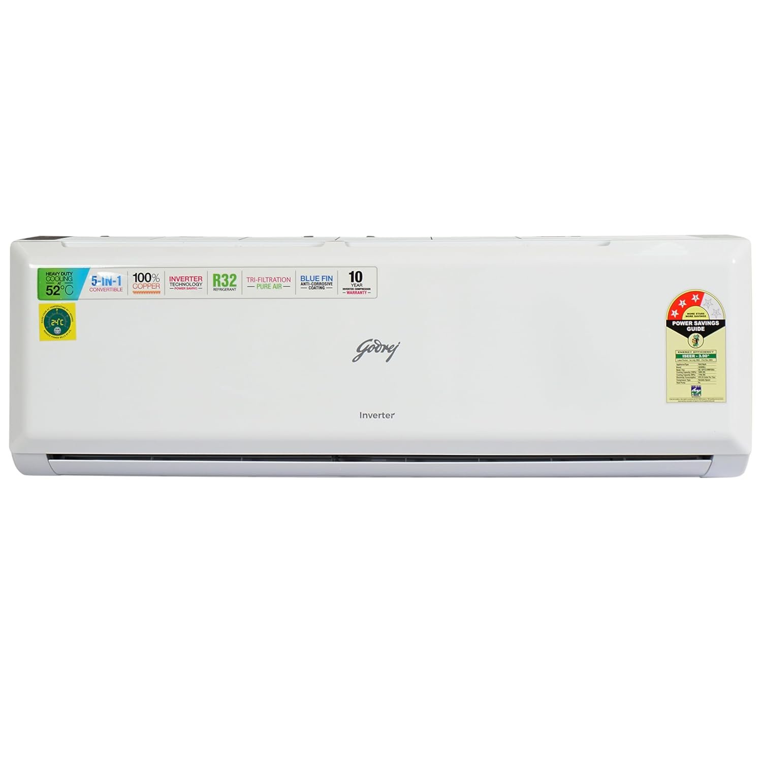 1_36cfbf23-1685-40c7-a2c4-cfa83d1a316e Godrej 1 Ton 3 Star Inverter Split AC (AC 1T SIC 12PTC3 WYQ) - Image 1