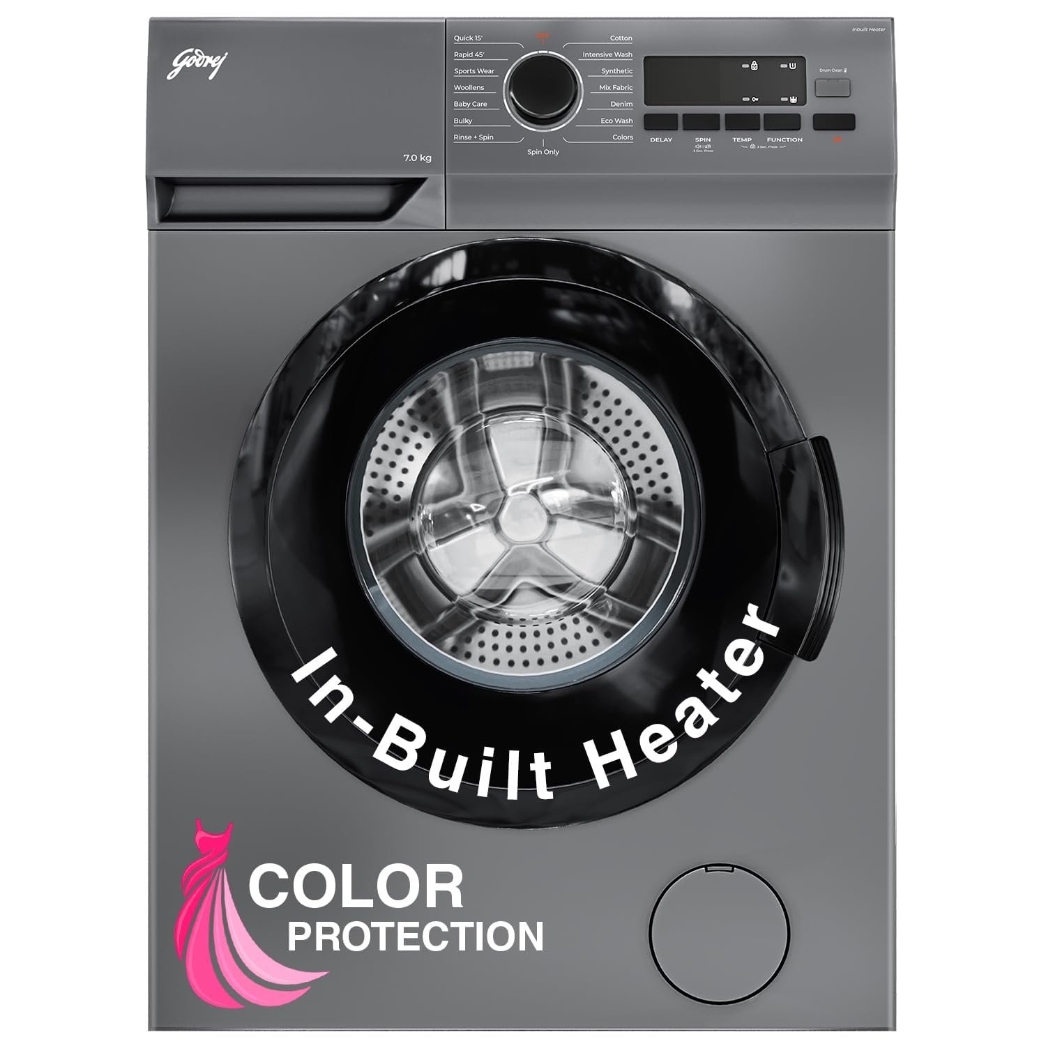 1_c12cd7bb-e3d6-4713-9261-b19787afa958 Godrej 7 Kg Eco-Wash Fully Automatic Front Load Washing Machine (WFEON ARG 7012 FEBT SLSR) - Image 1