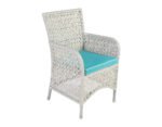 Lodovico Outdoor Patio Dining Set 6 Chairs and 1 Table (Pearl white) - Image 2