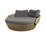 Borroni Outdoor Poolside Sunbed With Cushion Daybed (Honey Brown) - Image 4