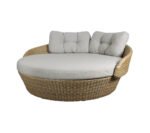 Borroni Outdoor Poolside Sunbed With Cushion Daybed (Honey Brown) - Image 2
