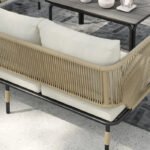 Kylie Outdoor Sofa Set 3 Seater , 2 Single seater and 1 Center Table Braided & Rope(Tan) - Image 6