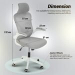 Drogo Marshal Pro Premium Ergonomic Office Chair for Work from Home, Flip-up Armrest - Image 45