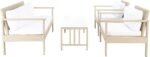 Mesa Outdoor Garden Balcony Sofa Set 2 Seater , 2 Single Seater 1 Center Table Set (Cream) - Image 4