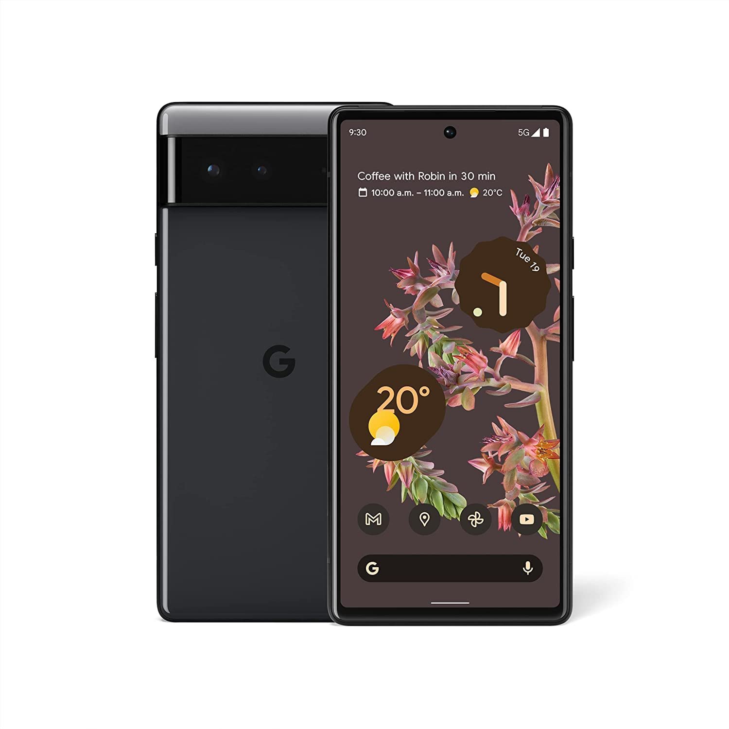 61OJJSFEkBL._SL1500 Google Pixel 6 (Black, 8GB RAM, 128GB Storage) - Image 1