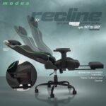 Drogo Viper Ergonomic Gaming Chair With 7 Way Adjustable Seat, Full Reclining Back - Image 3