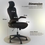 Drogo Marshal Pro Premium Ergonomic Office Chair for Work from Home, Flip-up Armrest - Image 9