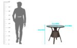 Ace Outdoor Patio Seating Set 4 Chairs and 1 Table Set (Dark Brown) - Image 6