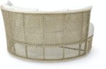 Cajetan Outdoor Poolside Sunbed With Cushion Daybed (Beige + White) - Image 2