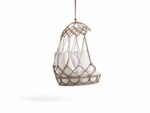 Vegan Single Seater Hanging Swing Without Stand For Balcony (Natural Brown) Braided & Rope - Image 2