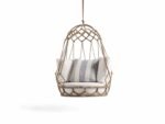 Vegan Single Seater Hanging Swing Without Stand For Balcony (Natural Brown) Braided & Rope - Image 4