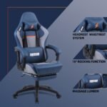 Drogo Racer Ergonomic Gaming Chair with 7 Way Adjustable Seat & Full Reclining Back Footrest - Image 4