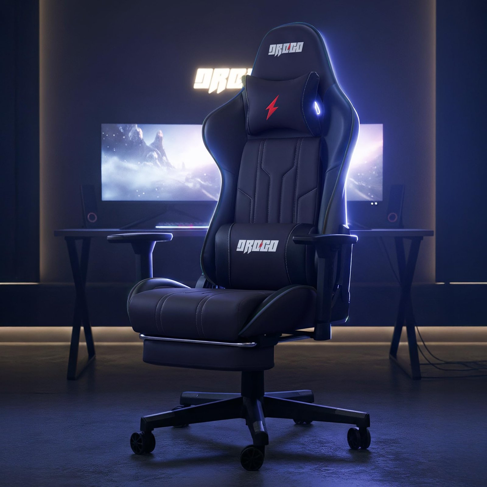 71arExrPdpL Drogo Wrath Pro Ergonomic Gaming Chair with Adjustable Seat, PU Leather - Image 1