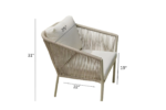 Kalpa Outdoor Patio Seating Set 2 Chairs and 1 Table Set (Beige) Braided & Rope - Image 7