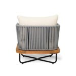 Logema Outdoor Garden Balcony Sofa Set 2 Seater,4 Single Seater With 1 Table Set, Braid & Rope (Grey + Beige) - Image 4