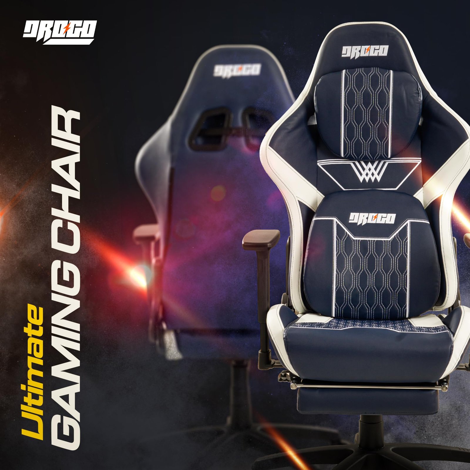 819Rgr-eShL Drogo Matrix Series Multi-Purpose Ergonomic Gaming Chair with Adjustable Seat Height - Image 1