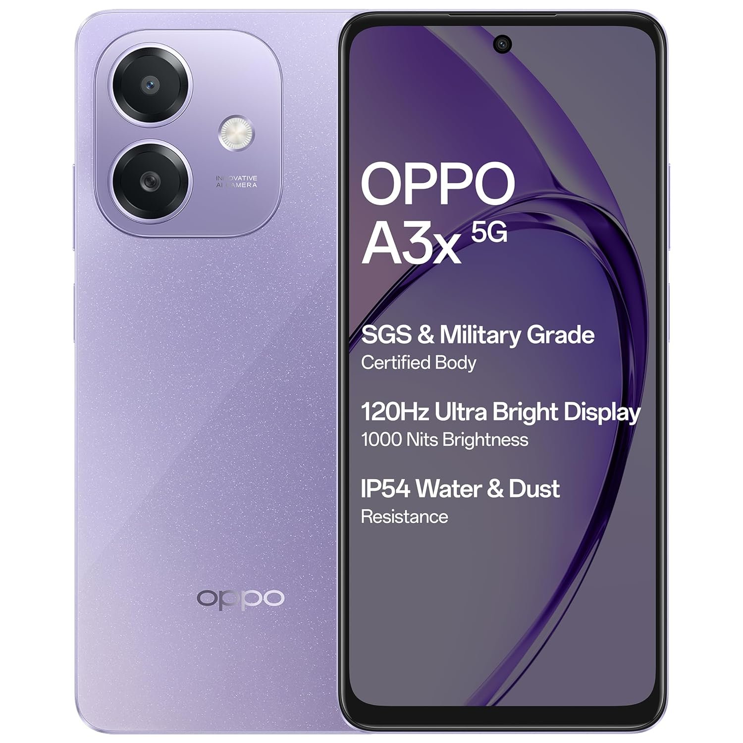 81Tx_kozw2L._SL1500_99005466-47d7-47c7-a51f-12ece4f5f192 OPPO A3X 5G (Sparkle Black, 4GB RAM, 64GB Storage)|6.67” HD+ 120Hz Refresh Rate Screen | 45W SUPERVOOC|with No Cost EMI/Additional Exchange Offers - Image 1