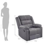 Nilkamal Sierra 1 Seater Manual Recliner Sofa (Brown) - Image 3