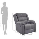 Nilkamal Sierra 1 Seater Manual Recliner Sofa (Brown) - Image 4