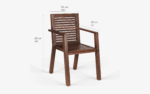 Alfresco Outdoor Dining Table With 4 Arm Chairs And Bench - Image 11