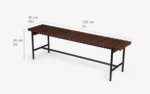 Covent Garden Outdoor Dining Table With 4 Chairs and Bench - Image 13