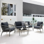 Seibi Outdoor Garden Balcony Sofa Set 2 Seater , 2 Single Seater 2 Center Table Set Braided and Rope - Image 3