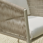 Kalpa Outdoor Patio Seating Set 2 Chairs and 1 Table Set (Beige) Braided & Rope - Image 5
