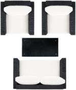 Power Outdoor Sofa Set 2 Seater , 2 Single seater and 1 Center Table Set (White) - Image 9