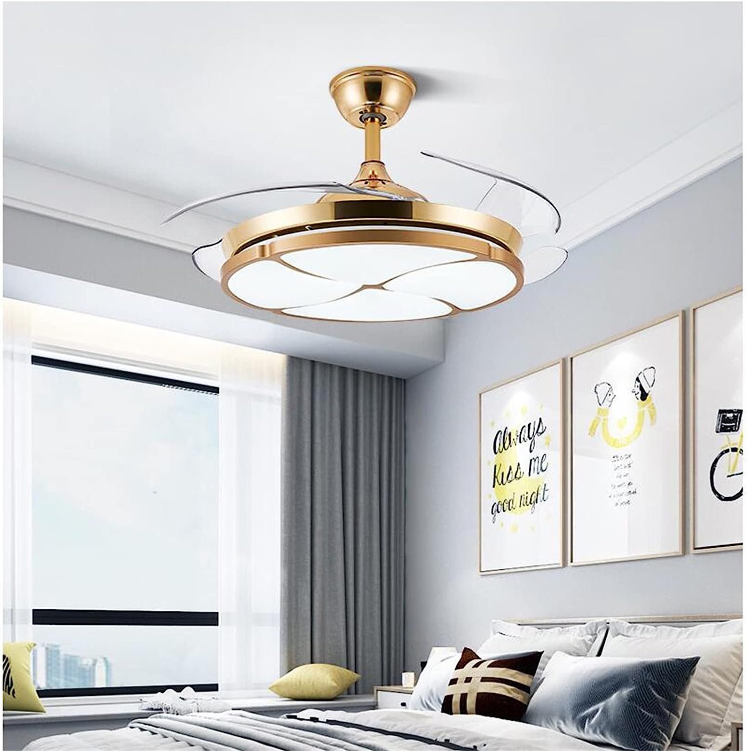 InvisibleChandelierCeilingFan_1 Invisible Chandelier Ceiling Fan with Remote Control - Image 1