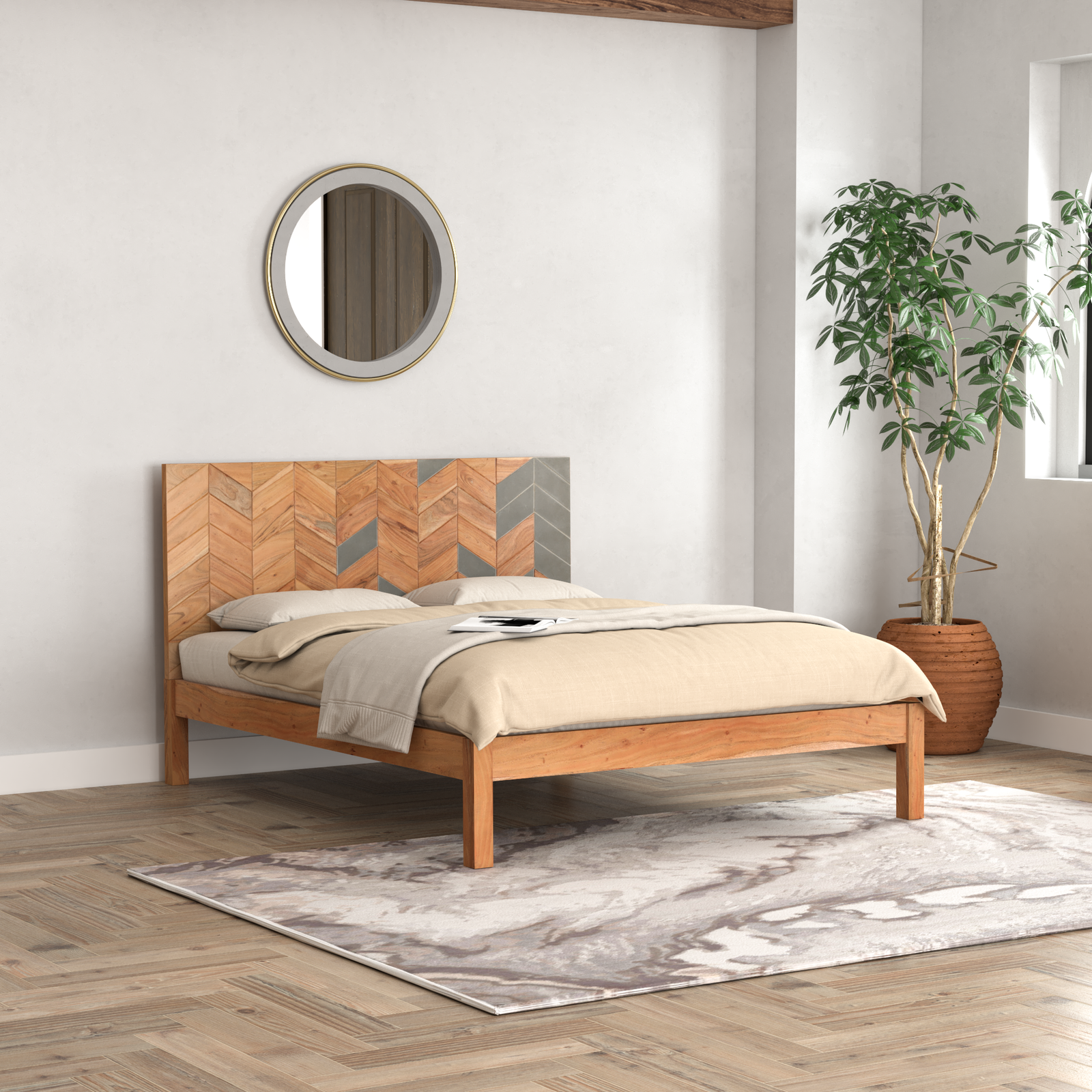 Mazi Mazi Queen Non Storage Bed - Image 1
