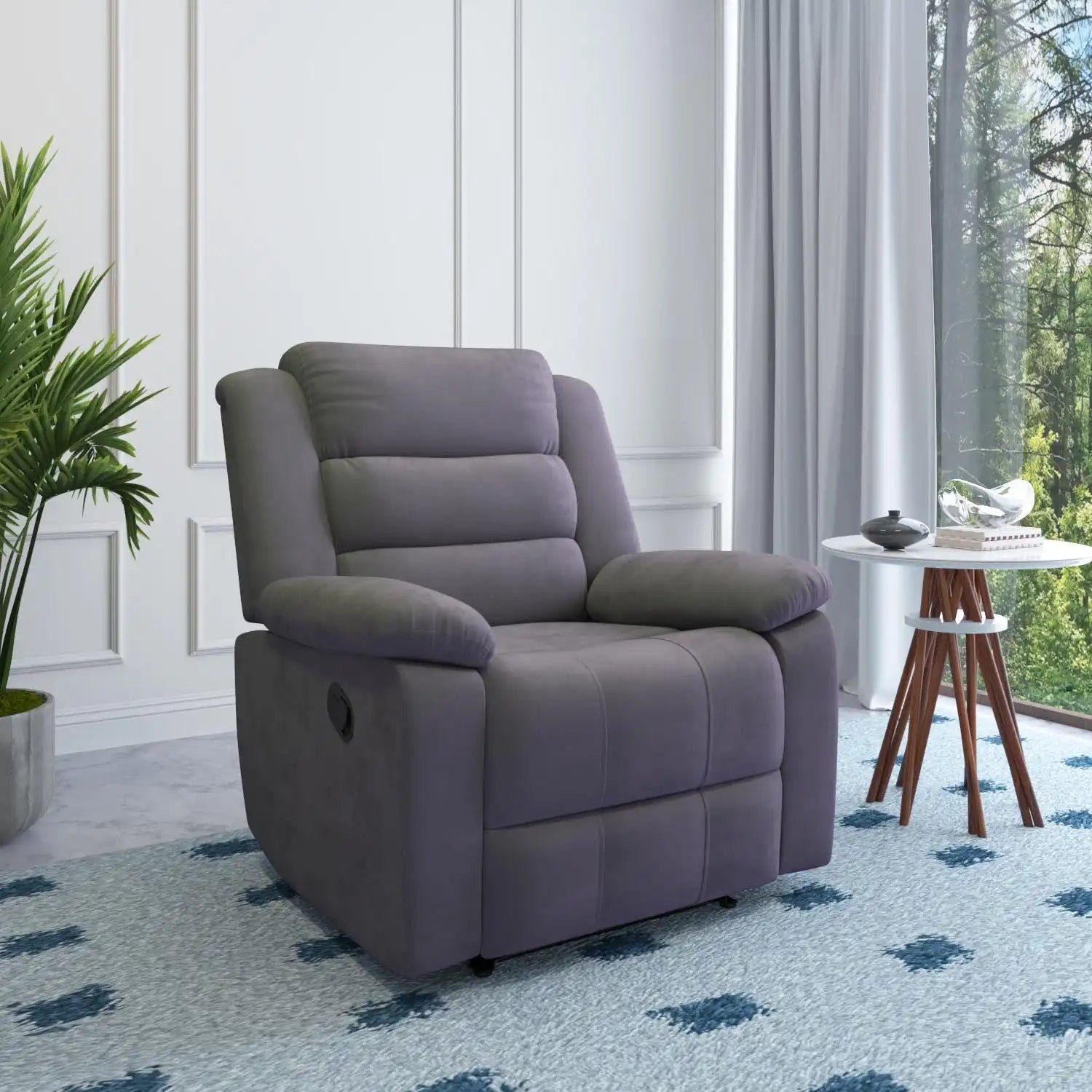 SIERRANeo_Brown_01_b99023f0-b1d4-4550-92cc-fd9b2adbe88f Nilkamal Sierra 1 Seater Manual Recliner Sofa (Brown) - Image 1