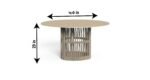 Akin Outdoor Patio Seating Set 4 Chairs and 1 Table Set (Cream) Braided & Rope - Image 5