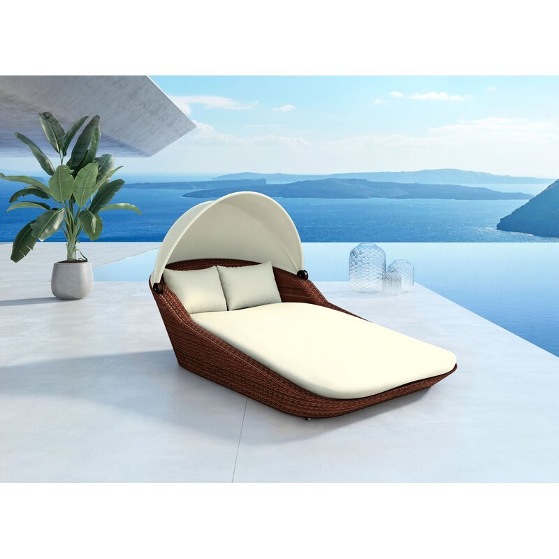 ezgif-1-01e4cae4c2dd Bianchi Outdoor Poolside Sunbed With Cushion Daybed (Brown) - Image 1