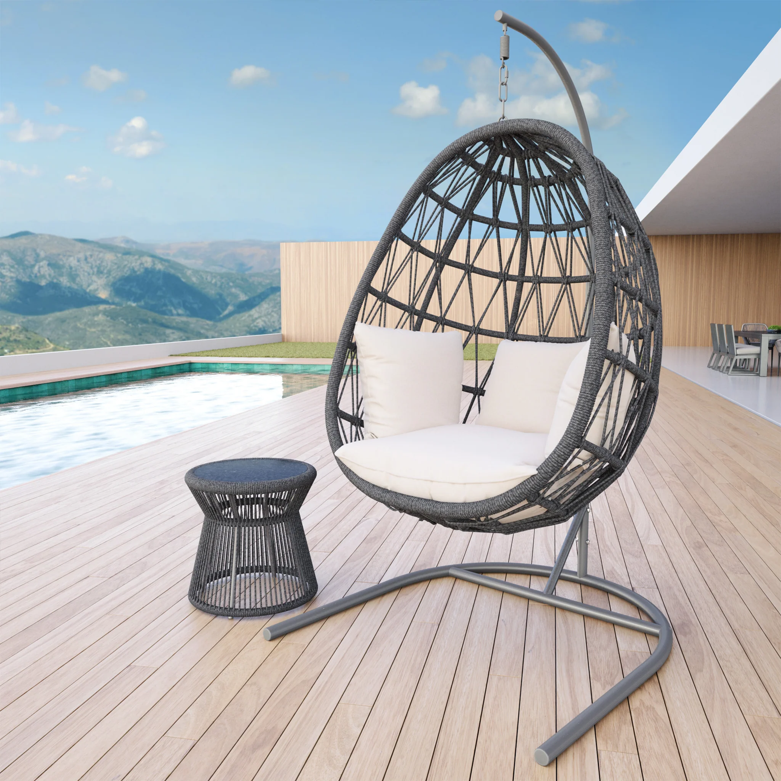 hc-milano-Untitled-1-Recovered_2048x2048_878bc7c4-29d6-4daf-8b3d-1a04c5898120 Naaru Single Seater Hanging Swing With Stand For Balcony , Garden (Dark Grey) Braided & Rope - Image 1
