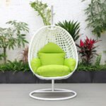 Pico Single Seater Hanging Swing With Stand For Balcony , Garden (White) - Image 11