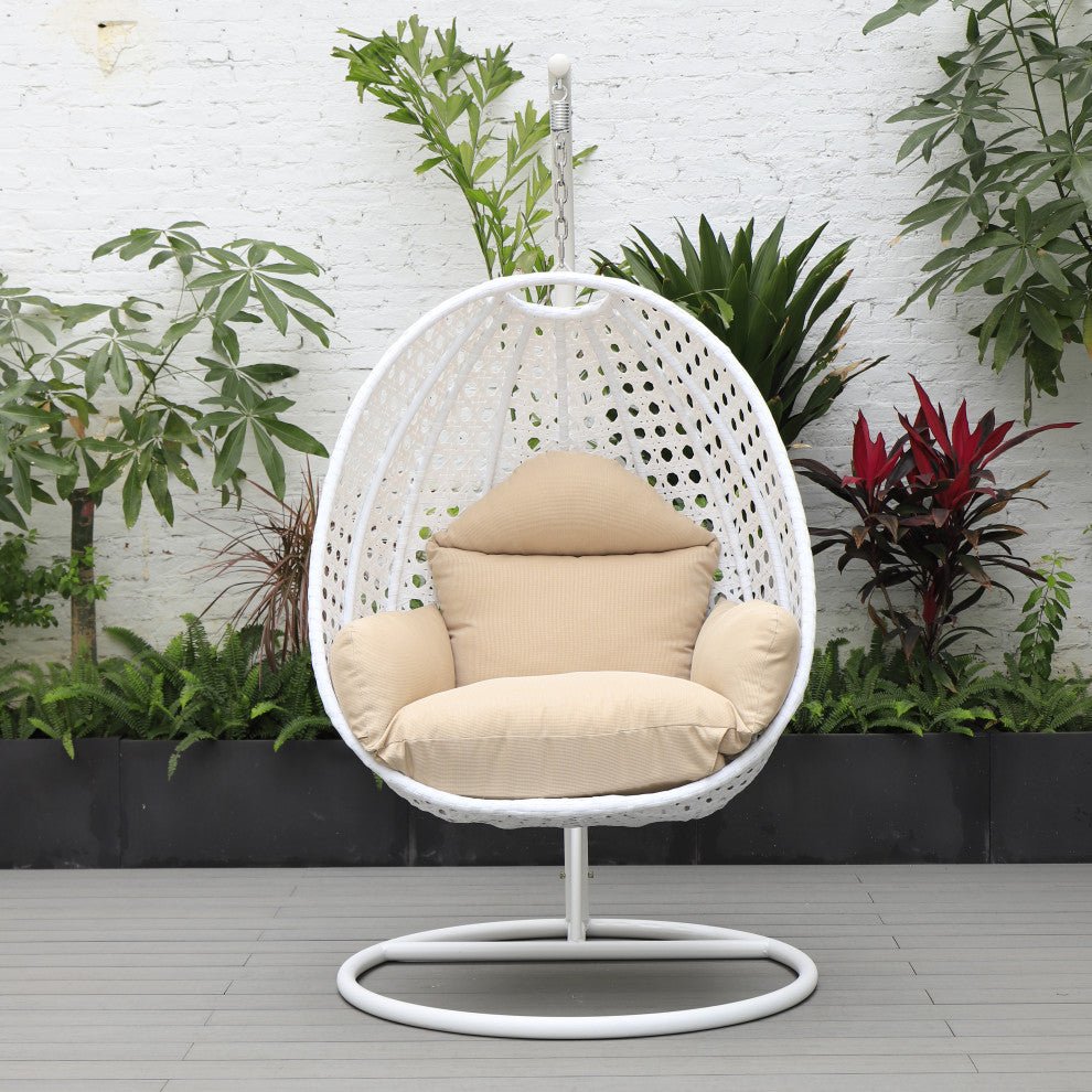 home-design_3_770fa7f3-8416-4a2d-b1cb-636e548f2d8b Pico Single Seater Hanging Swing With Stand For Balcony , Garden (White) - Image 1