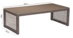 Coco Outdoor Sofa Set 3 Seater , 2 Single seater and 1 Center Table (White+ Brown) - Image 9