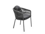 Pumpa Outdoor Patio Seating Set 4 Chairs and 1 Table Set (Black) Braided & Rope - Image 3