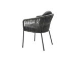Pumpa Outdoor Patio Seating Set 4 Chairs and 1 Table Set (Black) Braided & Rope - Image 4