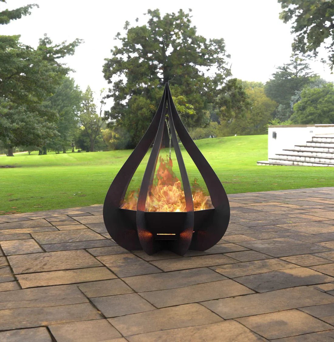 luxury_outdoor_fire_pit_for_wood_fire Flowerbud Outdoor Firepit - Image 1