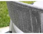 Capuano Outdoor Poolside Sunbed With Cushion Daybed (Grey) Braided & Rope - Image 4