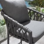 Paca Outdoor Patio Bar Chair 4 Chairs For Balcony Braided & Rope - Image 4