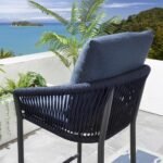 Beatriz Outdoor Patio Bar Set 2 Chairs and 1 Table Set Braided & Rope - Image 4