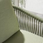 Bernardo Outdoor Patio Seating Set 2 Chairs and 1 Table Set (Beige+Green) Braided & Rope - Image 11